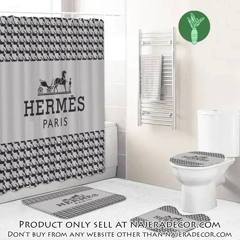 Hermes grey fashion logo limited luxury brand bathroom set home decor njr1826353